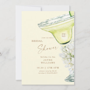 Invitation Margarita Hydrangeas Blancs Shower Nuptial Jaune