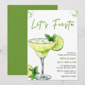 Invitation Margarita Let's Fiesta Couples Bridal Shower (Devant / Derrière)