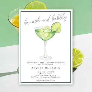 Invitation Margarita Lime Brunch et Bulles
