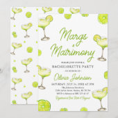 Invitation Margarita Margs & Mariage Cocktail Bachelorette (Devant / Derrière)