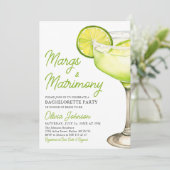 Invitation Margarita Margs & Mariage Cocktail Bachelorette (Debout devant)