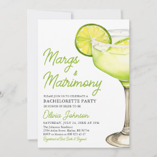 Invitation Margarita Margs & Mariage Cocktail Bachelorette