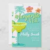 Invitation Margarita Veil Itinéraire de la fête de bacheloret (Devant)