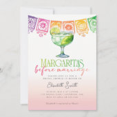 Invitation Margaritas avant le mariage Fiesta Fête des mariée (Devant)