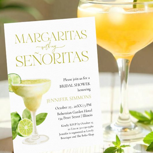 Invitation Margaritas Avec Mes Señoritas | Bachelorette
