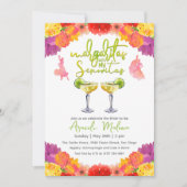 Invitation Margaritas avec mon Senorita Floral (Devant)