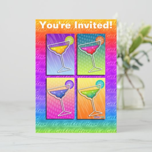 Invitation - margaritas d'art de bruit (Debout devant)