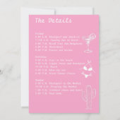 Invitation Margaritas et le week-end de bachelorette Matrimon (Dos)