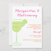 Invitation Margaritas Et Mariage Bachelorette Week-End (Devant)