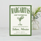 Invitation Margaritas Et Mariage Cocktail Social Itinéraire (Debout devant)