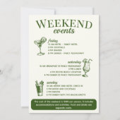 Invitation Margaritas Et Mariage Cocktail Social Itinéraire (Dos)