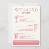 Invitation Margaritas Et Mariage Cocktail Social Itinéraire (Dos)