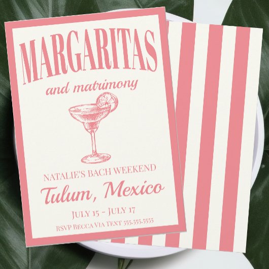 Invitation Margaritas Et Mariage Luxe Cocktail Social