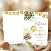 Invitation Margaritas et Mistletoe Fête mexicaine