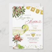 Invitation Margaritas et Mistletoe Fête mexicaine (Devant)