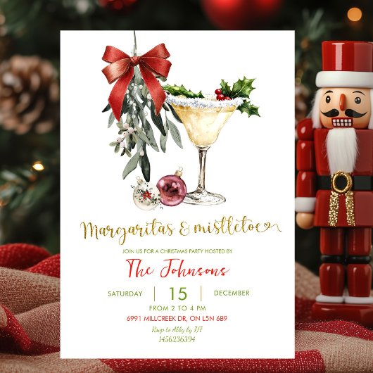 Invitation Margaritas et Mistletoe Friendsmas Party