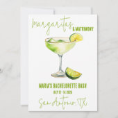 Invitation Margaritas & Mariage Bachelorette Week-end (Devant)