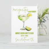 Invitation Margaritas & Mariage Bachelorette Week-end (Debout devant)