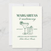 Invitation Margaritas & Mariage Bachelorette Week-end (Devant)
