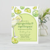 Invitation Margaritas & Mariage Fête des mariées Super verte (Debout devant)
