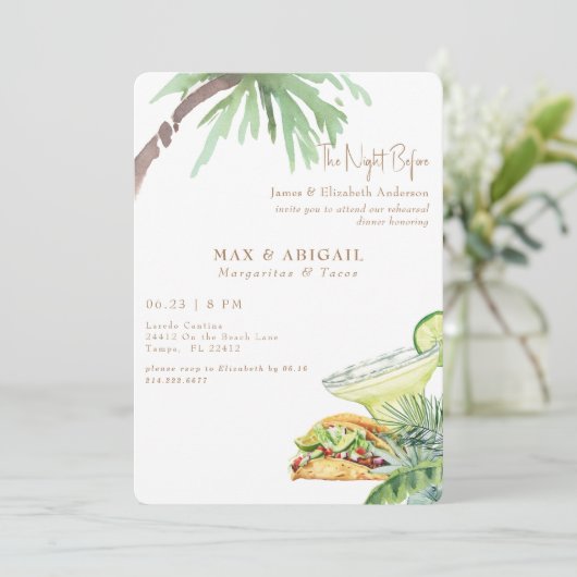 Invitation Margaritas & Tacos La Nuit Avant Tropical II (Debout devant)