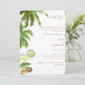 Invitation Margaritas & Tacos The Night Before Palm Trees (Debout devant)