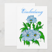 Invitation Margeriten Blume - Einladung (Devant / Derrière)