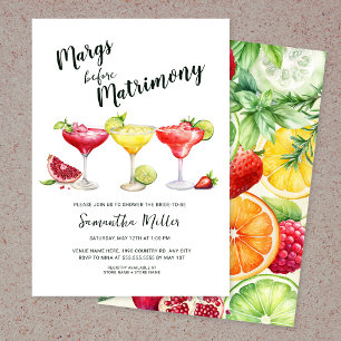 Invitation Marges avant Fête des mariées de mariage