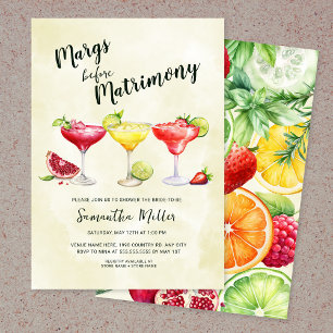 Invitation Marges avant Fête des mariées de mariage