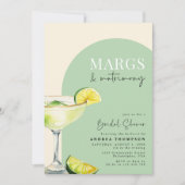 Invitation Marges élégantes chic et Fête des mariées de maria (Devant)