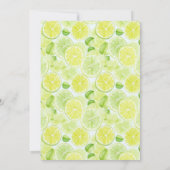 Invitation Marges et Fête des mariées de citron vert de maria (Dos)