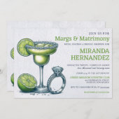 Invitation Marges et Fête des mariées de mariage (Devant / Derrière)