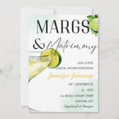 Invitation Marges et mariage Margarita Fête des mariées (Devant)