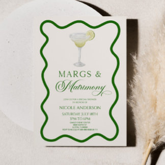 Invitation Marges et mariage Margarita Fête des mariées