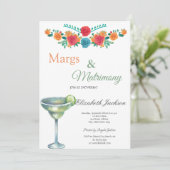 Invitation Marges et mariage Margarita Fête des mariées (Debout devant)