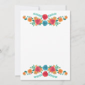 Invitation Marges et mariage Margarita Fête des mariées (Dos)