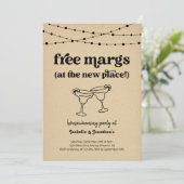 Invitation Marges gratuites Funny Houseréchauffer Party Invit (Debout devant)