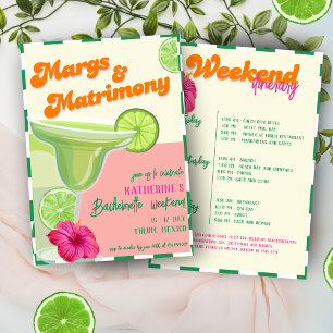 Invitation Marges & Mariage Bachelorette Week-end Itinéraire