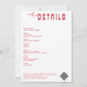 Invitation Marges & Mariage Coquette Bow Bachelorette Party (Dos)