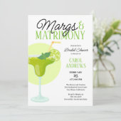 Invitation Marges & Mariage Fête des mariées verte tropicale (Debout devant)