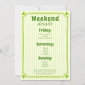 Invitation Marges & Mariage gribouillages week-end de bachelo (Dos)