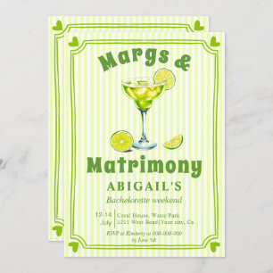 Invitation Marges & Mariage gribouillages week-end de bachelo