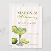 Invitation Marges & Mariage Lime Margarita Fête des mariées (Devant)