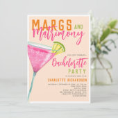 Invitation Marges & Mariage Margarita Orange Bachelorette (Debout devant)