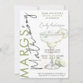 Invitation Marges modernes élégantes et Fête des mariées de m (Devant)