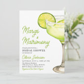 Invitation Marges modernes et Fête des mariées de cocktails M (Debout devant)