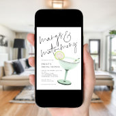 Invitation Marges modernes et Fête des mariées de cocktails M