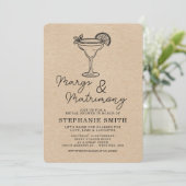 Invitation Marges modernes et Fête des mariées de mariage (Debout devant)