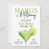 Invitation Marges tropicales et Fête des mariées de mariage (Devant)