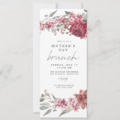 Invitation MARGOT Dusty Rose Blush Floral Fête des Mères Brun (Devant)